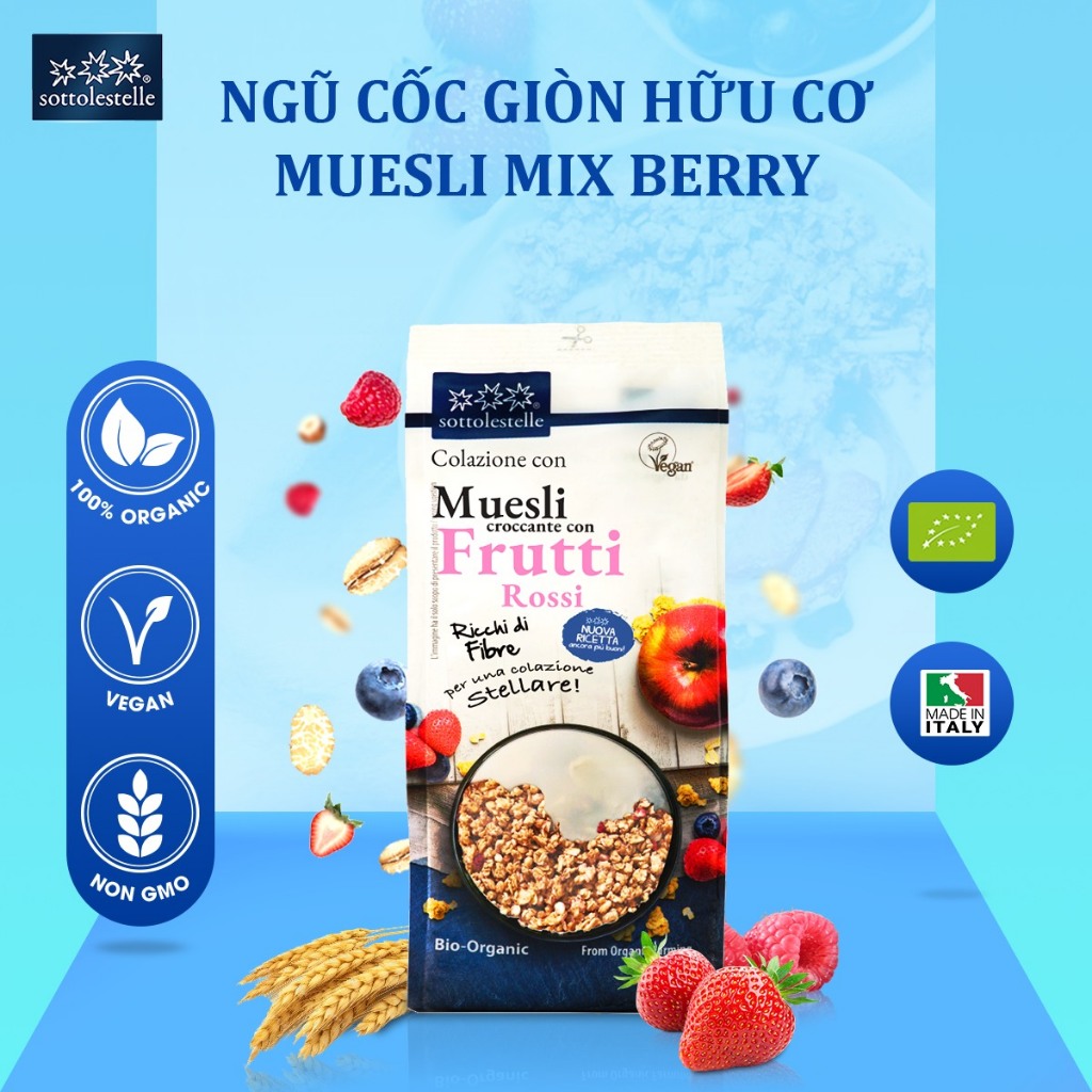 Ngũ Cốc dinh dưỡng Muesli hữu cơ Sottolestelle 350g