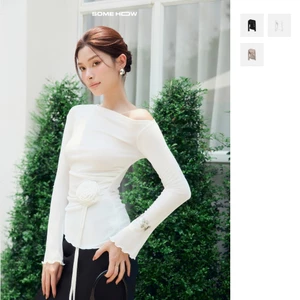 Áo Nữ Side Shoulder Flower, Chất Vải Thun Thoải Mái, WKI058 SOME HOW STORE