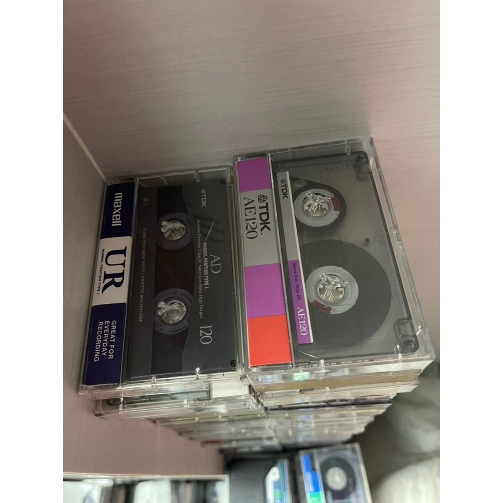 Combo 5 Băng Cassette Nhật 120 Phút, Sony, TDK, Maxell, Axia và 1 Số hãng khác như hình