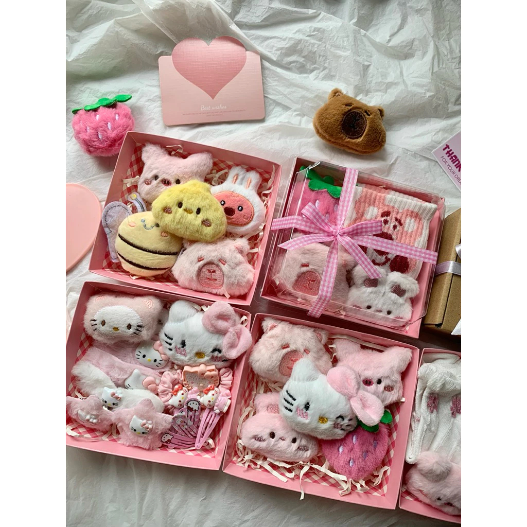 Kẹp Tóc 15 Chi Tiết hellokitty Mỏ Vịt Kẹp Kết Hợp Cô Gái Nhật Bản kT Mèo Hoạt Hình Phụ Kiện Tóc Bên Kẹp Tóc ntt95