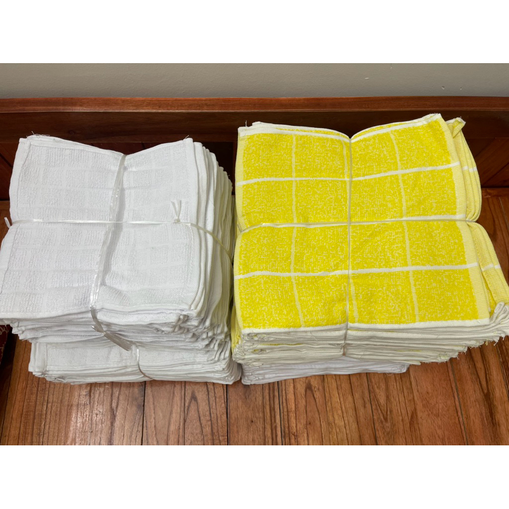 Khăn lau cotton loại dày, không xổ lông khi lau, thấm hút nhanh