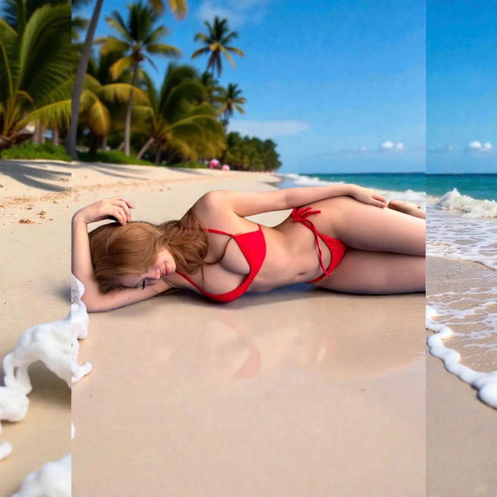 Bikini Đỏ 2 Mảnh Dây Buộc Quần Rút Dây Sexy TingTing 88- Chất Liệu Thun Lạnh Màu Đỏ Nổi Bật và Quyến Rū
