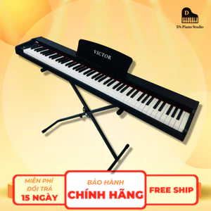 Đàn Piano Điện VicTor VT02 Bản 2026 Đủ 88 Phím Đàn Gỗ, Tặng Đầy Đủ PK, Khóa Học Onl
