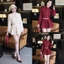 Set dạ Tweed mix chân váy xếp ly xoè tiểu thư, Set váy dạ Hàn Quốc siêu xinh sẵn hàng kèm video