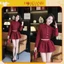 Set dạ Tweed mix chân váy xếp ly xoè tiểu thư, Set váy dạ Hàn Quốc siêu xinh sẵn hàng kèm video