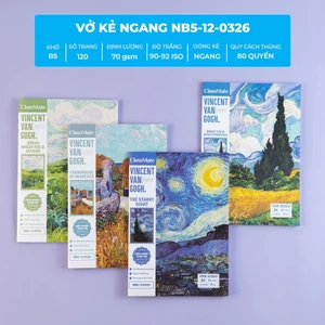 Vở Kẻ Ngang VanGogh 120/200 Trang CLASSMATE , Vở Kẻ Ngang Cấp 2 Có Định Lượng 70gsm Bìa Chống Nước Dành Cho Học Sinh NB5