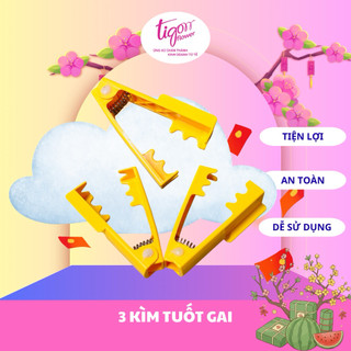 3 KÌM TUỐT GAI HOA HỒNG (Nhựa) - Màu ngẫu nhiên