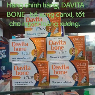 =>  SẢN PHẨM BỔ SUNG CALCI VÀ KHOÁNG CHẤT CHO CƠ THỂ DAVITA BONE PLUS.Chính hãng DHG Pharma