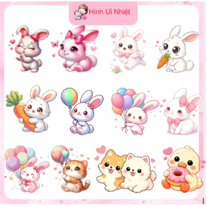 Hình ủi nhiệt quần áo mẫu thú cute,nhiều mẫu nhiều size,trang trí áo quần tại nhà bằng bàn ủi khô