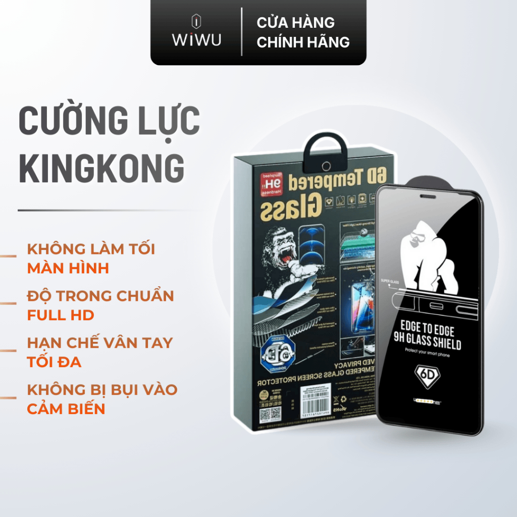 Kính Cường Lực kingkong chống nhìn trộm kính cường lực full màn chống vỡ viền điện thoại