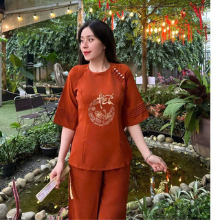 5Nút Sò Lụa Hiếu Mango Cao Cấp Nữ# Đồ Bộ Nữ#Jacket Top Kem Dress Women # Đồ Lam Đi Chùa