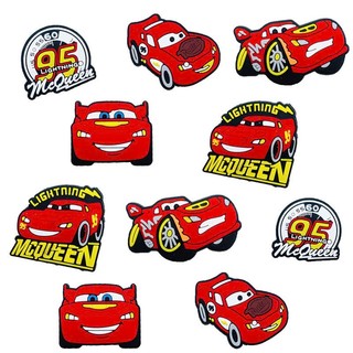 Charm ô tô đỏ -  Charm Gắn Dép Ô Tô Hoạt Hình MCQUEEN Cute, Phụ Kiện DIY Dép Xinh- Set charm gắn dép cross siêu hot hit