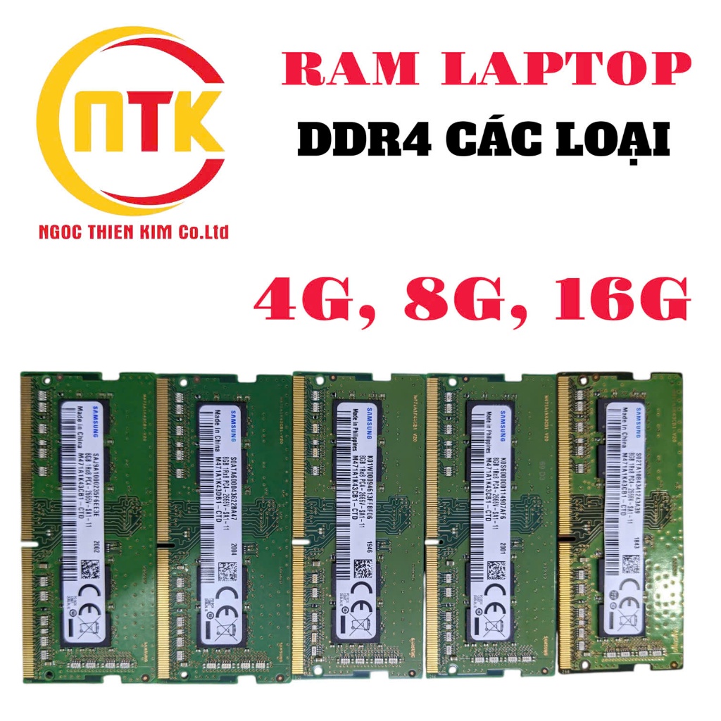 RAM LAPTOP DDR4 4G, 8G BUS 2133, 2400T, 2666V, 3200A CHÍNH HÃNG - BẢO ...