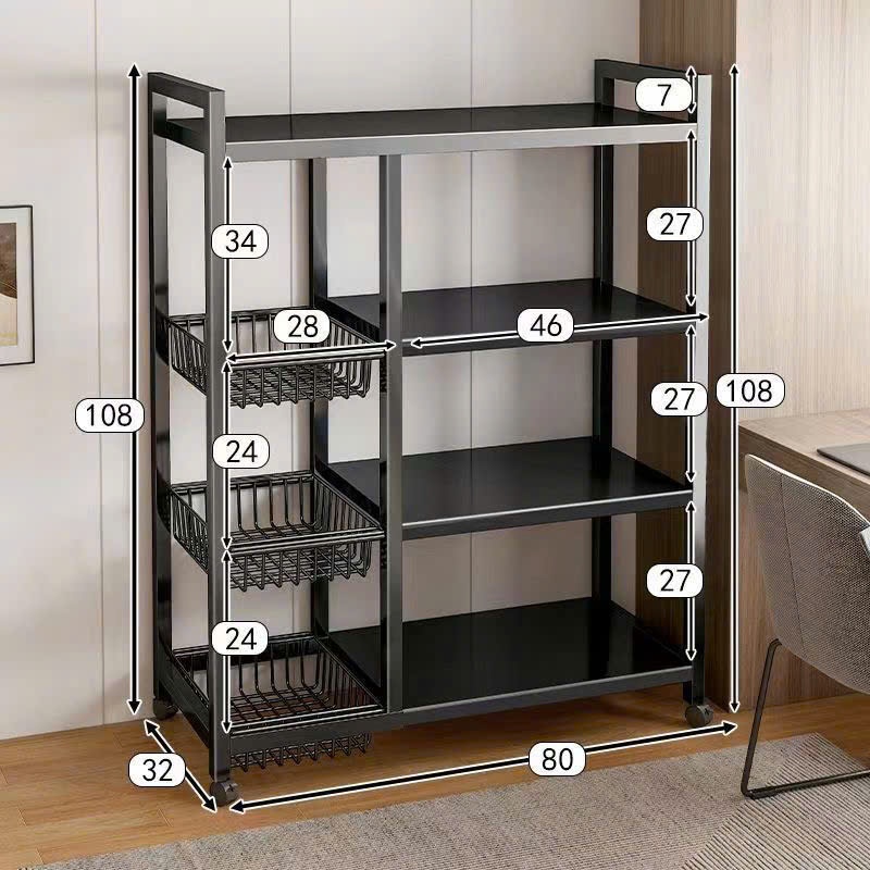 Kệ nhà bếp Đa Năng Kệ Lò Vi Sóng Cao Cấp chất liệu thép sơn tĩnh điện có bánh xe di chuyển tiện lợi