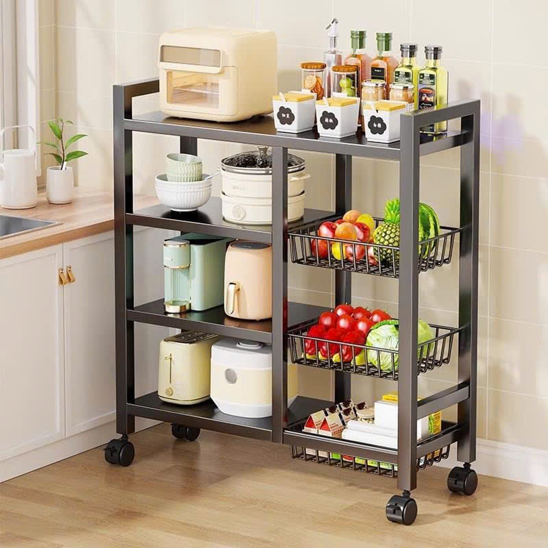 Kệ nhà bếp Đa Năng Kệ Lò Vi Sóng Cao Cấp chất liệu thép sơn tĩnh điện có bánh xe di chuyển tiện lợi