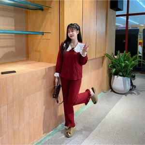 Bộ Đũi Trơn Phối Cổ Sen Mẫu Mới MS--A20