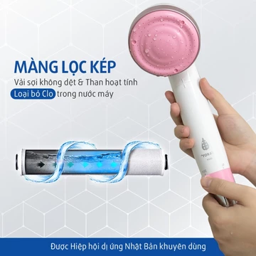 [2026] Vòi sen tắm khử Clo RS52 Torayvino Công suất 12000L, Dễ lắp đặt, Mịn da, Khỏe tóc, Nguyên kiện từ Nhật