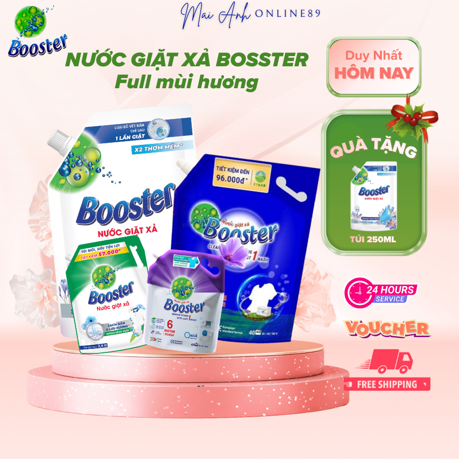 Nước giặt xả Booster 2in1 Giặt sạch hơn, thơm lâu, mềm vải - Hàng chính hãng