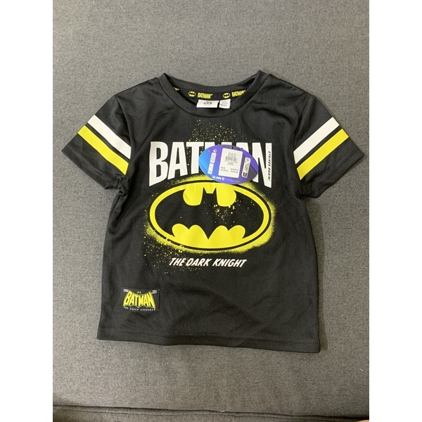 Áo Phông Thể Thao Bé Trai Batman Chất Thun Lưới Thoáng Mát, Năng Động