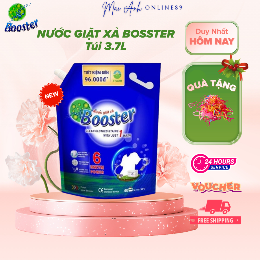 Túi Nước giặt xả Booster hương hoa thiên nhiên túi 3.7- Hãng chính hãng