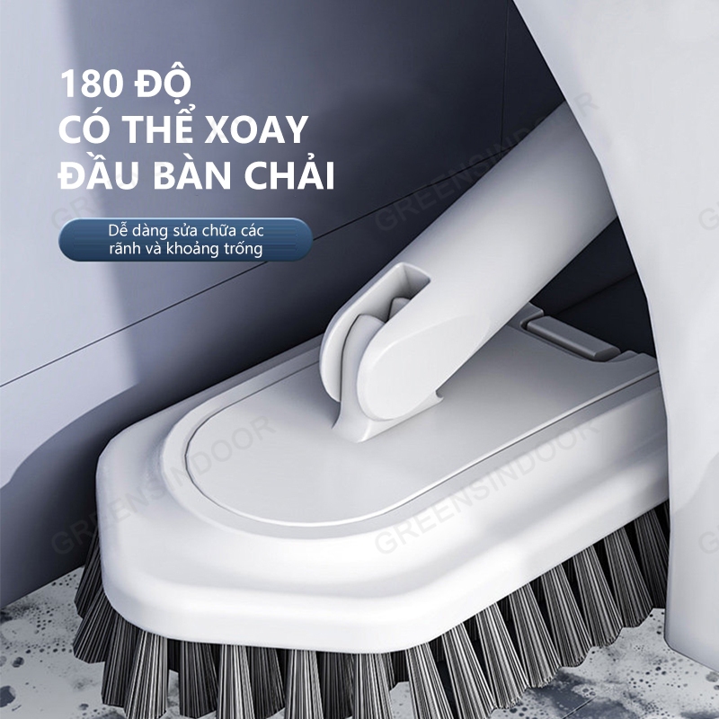 Cây Chà Sàn Nhà Tắm Đa Năng 2 Trong 1, GREENSINDOOR Chổi Cọ Sàn Gạt Nước Phòng Tắm Nhà Vệ Sinh Lau Kính Tiện Dụng | BigBuy360 - bigbuy360.vn