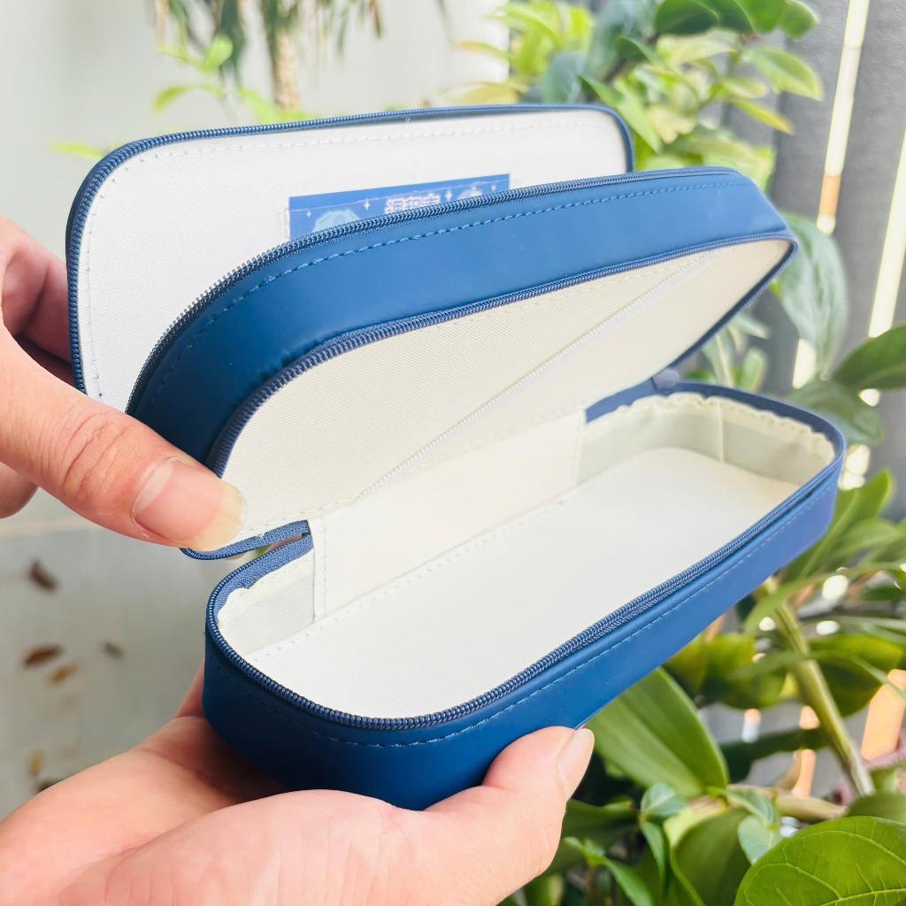 SET Hộp Bút 2 Tầng, Da PU Cao Cấp, tiện lợi, Dành Cho HS Cấp 1-2 Nhiều Màu Sắc, Bé Trai và Bé Gái