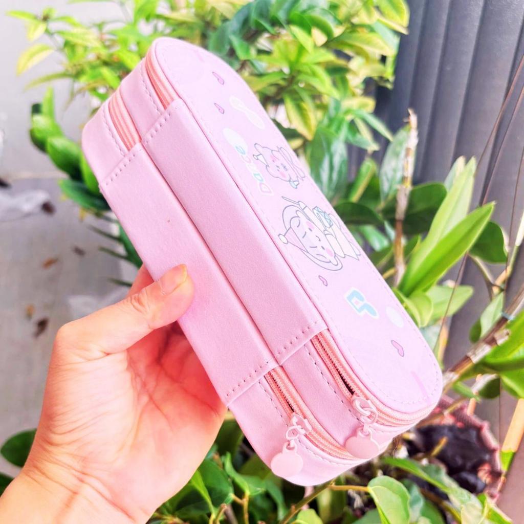 SET Hộp Bút 2 Tầng, Da PU Cao Cấp, tiện lợi, Dành Cho HS Cấp 1-2 Nhiều Màu Sắc, Bé Trai và Bé Gái