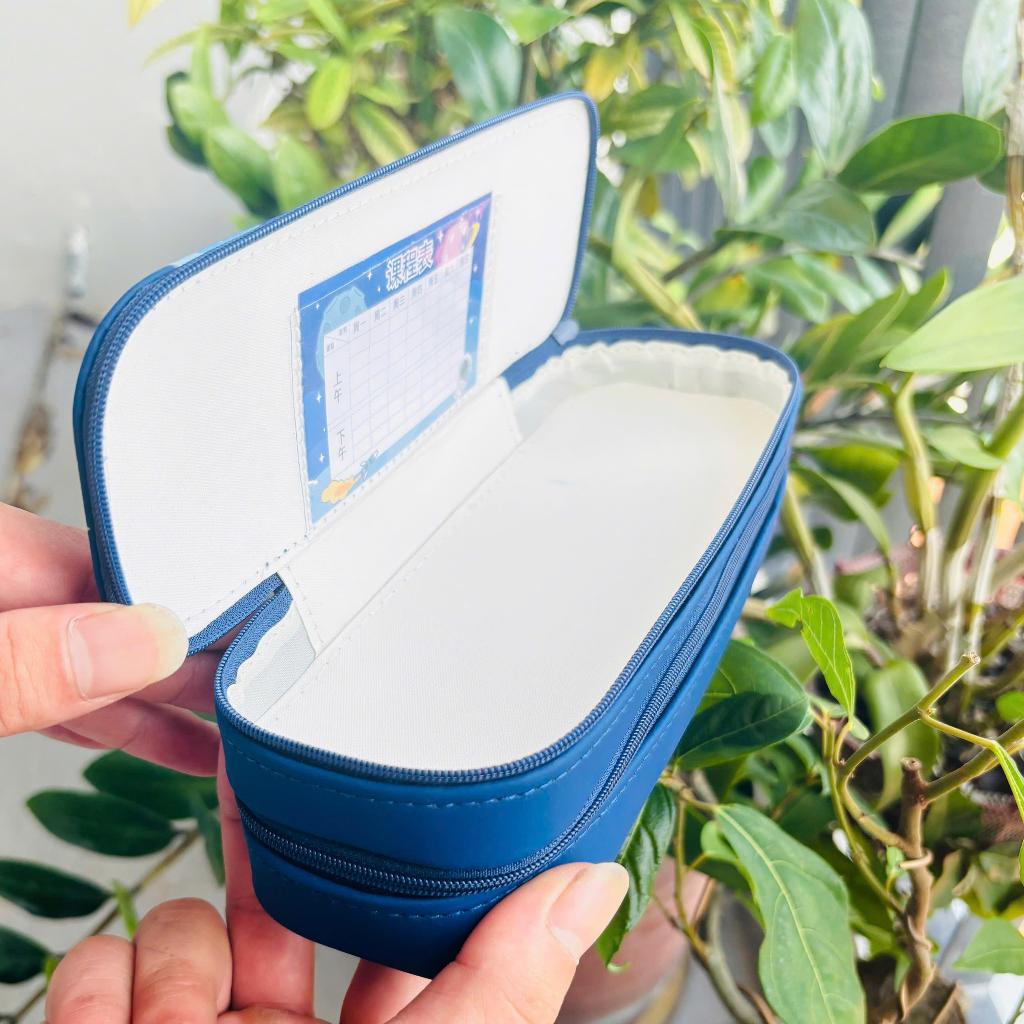 SET Hộp Bút 2 Tầng, Da PU Cao Cấp, tiện lợi, Dành Cho HS Cấp 1-2 Nhiều Màu Sắc, Bé Trai và Bé Gái