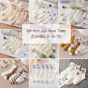 giảm giá cực sâu 60 % Set 5 đôi tất len hottrend 2023 ( nhiều mẫu ) giao hình ngẫu nhiên