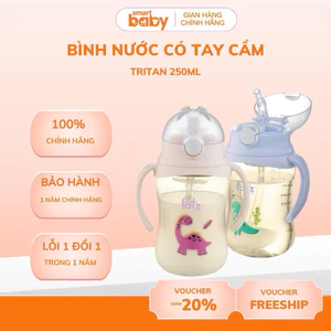 Bình tritan bật hút 2 tay cầm với phao 360 độ 250ML Fatz Baby