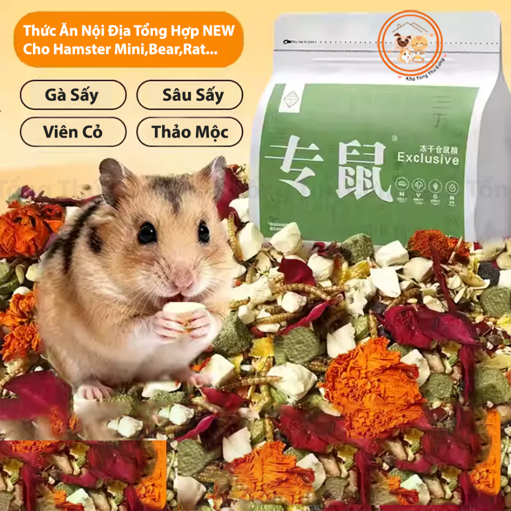 Thức Ăn Nội Địa Trung New Cho Hamster mini,bear,robo,campel,rat,bổ sung ...