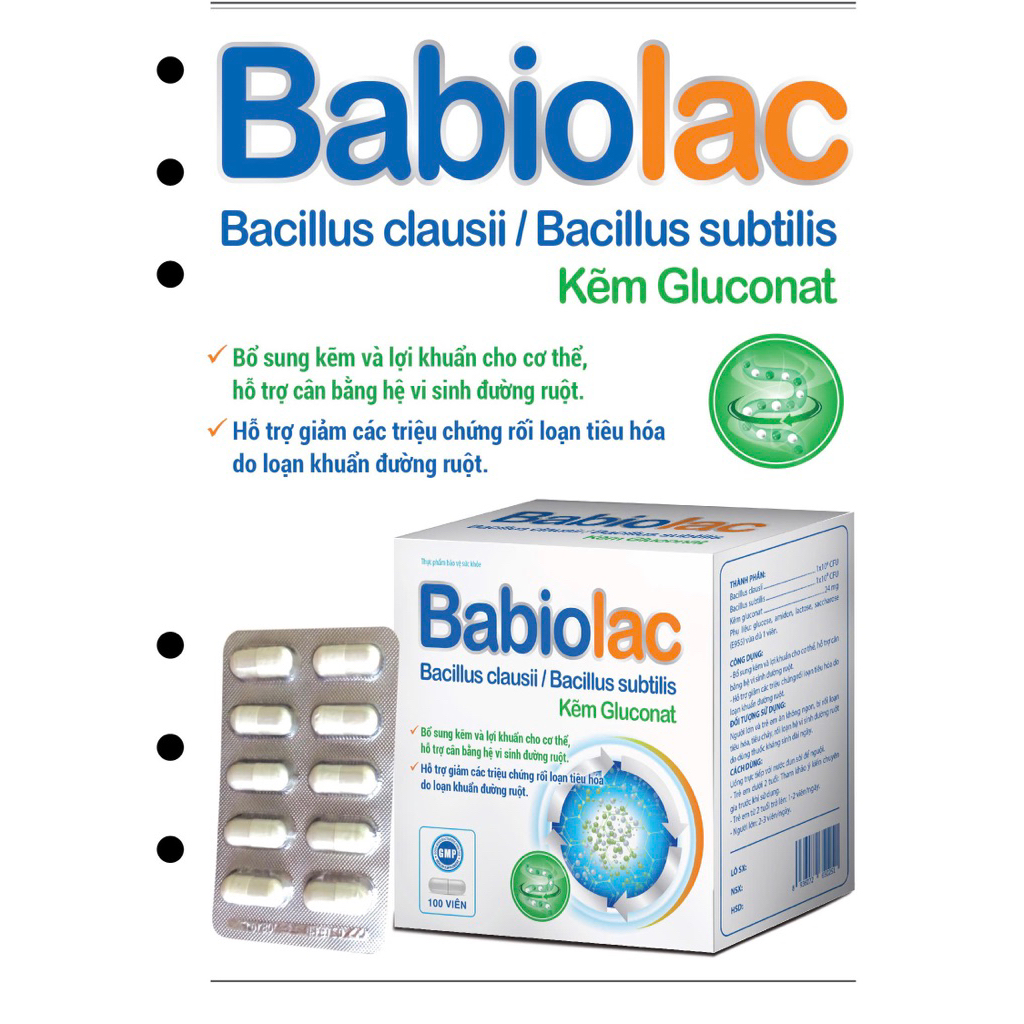 Men tiêu hóa Babiolac 100 viên