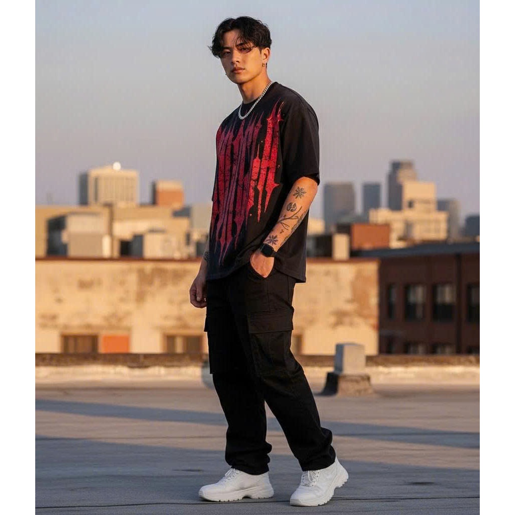 Áo thun Stee Cổ tròn YOUNGLA Localbrand ICVCVNI Unisex Cotton