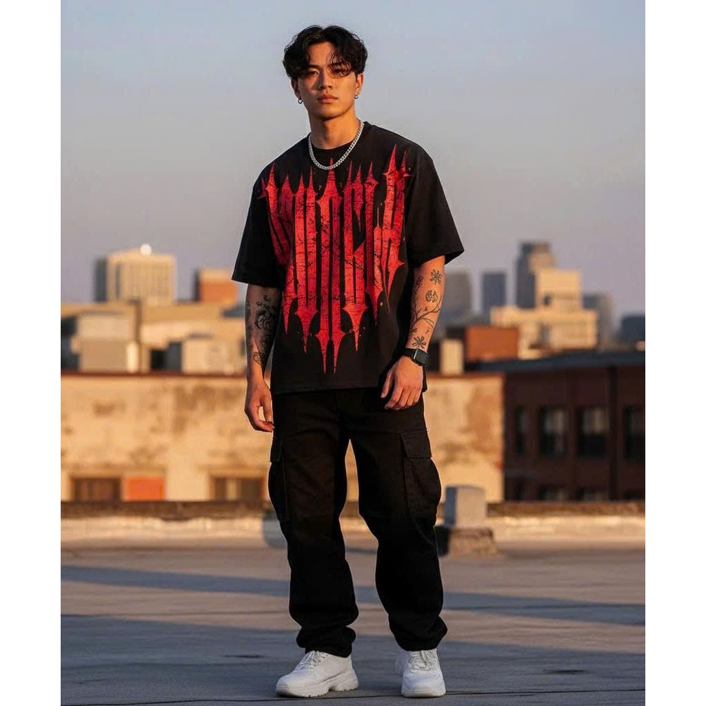 Áo thun Stee Cổ tròn YOUNGLA Localbrand ICVCVNI Unisex Cotton