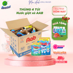 Thùng Nước giặt xả AAB hương ban mai túi 2.4L, Hàng xuất khẩu Nhật Bản