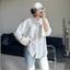 SM039 - Áo sơ mi nữ form rộng oversize chất linen cao cấp