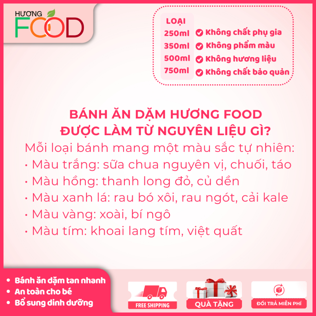 Bánh ăn dặm sữa chua tổ yến, bổ sung dinh dưỡng cho bé 12M+ không chất bảo quản | HƯƠNG FOOD