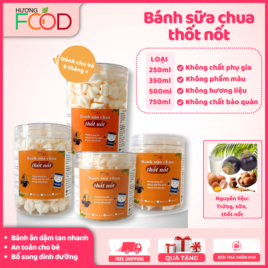Bánh ăn dặm dinh dưỡng cho bé 9M+, bánh sữa chua thốt nốt bổ sung vitamin và khoáng chất | HƯƠNG FOOD