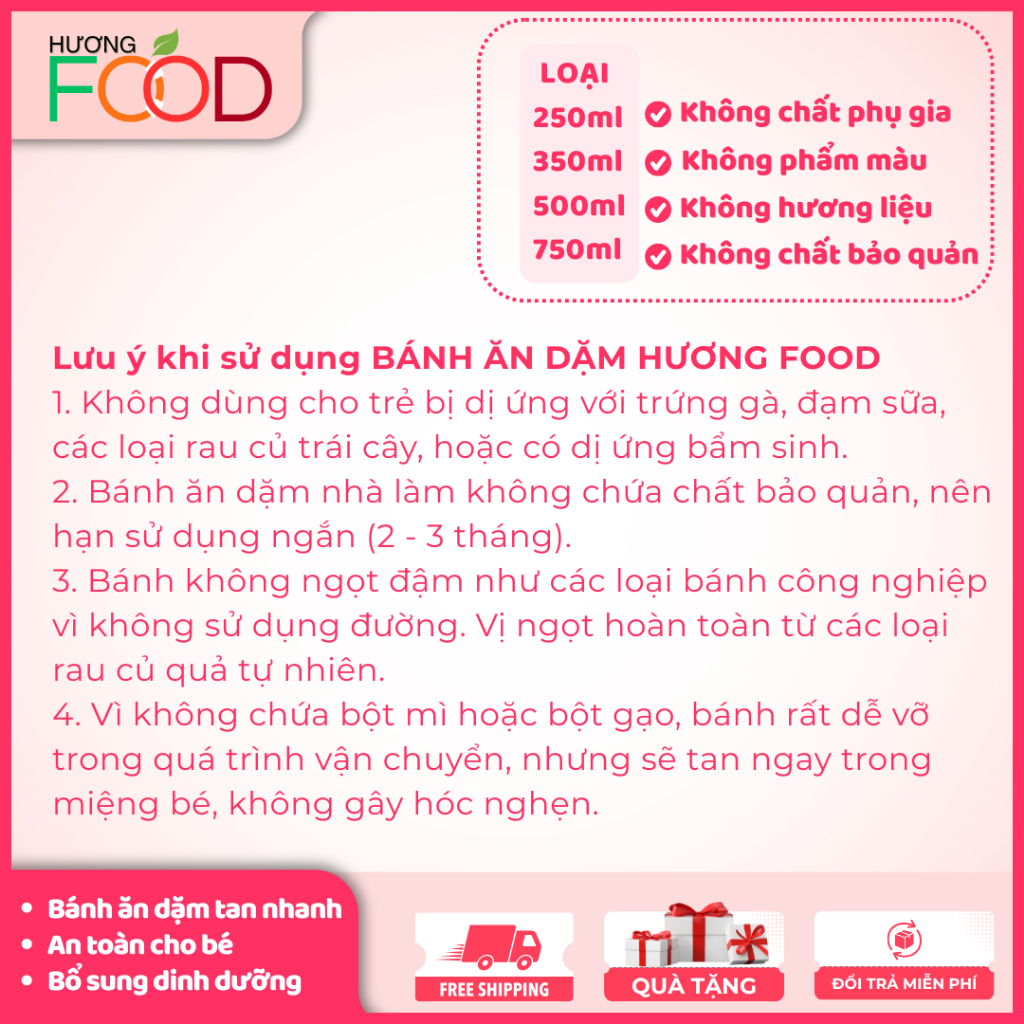 Bánh ăn dặm sữa chua tổ yến, bổ sung dinh dưỡng cho bé 12M+ không chất bảo quản | HƯƠNG FOOD