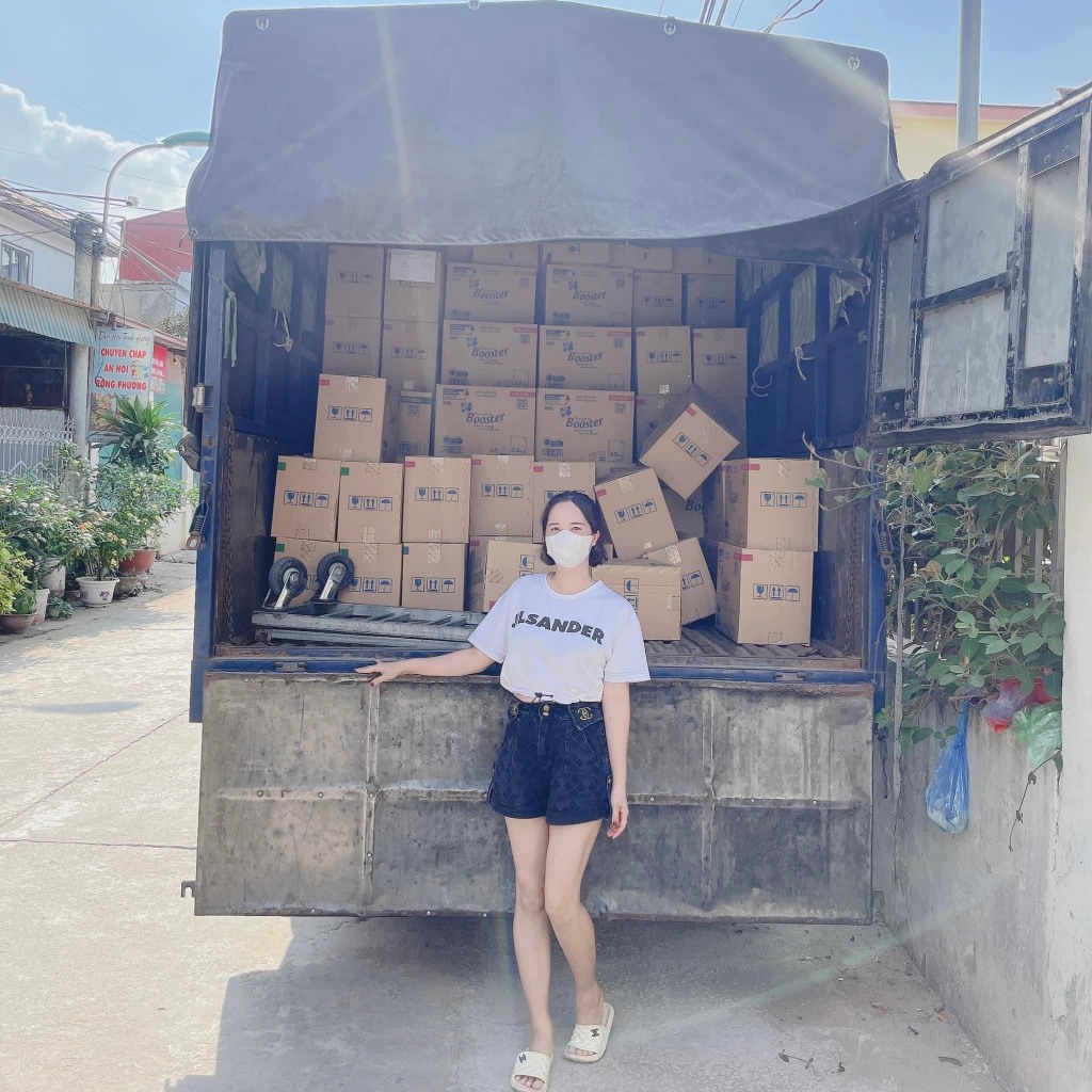 Thùng 4 Túi Nước giặt xả BOOSTER đậm đặc, Combo 4 túi mix màu FREESHIP
