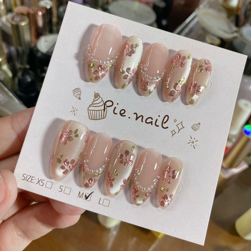 470. nailbox mắt mèo ánh trăng, hoạ tiết tráng gương