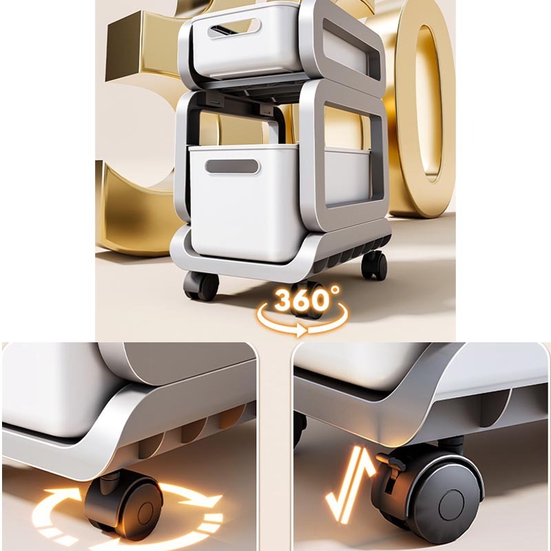Giá đẩy để sách 4 tầng, Xe đẩy bỉm sữa, cặp xách, đồ dùng học tập, kệ nhà bếp