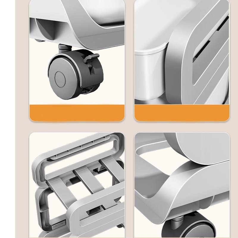 Giá đẩy để sách 4 tầng, Xe đẩy bỉm sữa, cặp xách, đồ dùng học tập, kệ nhà bếp