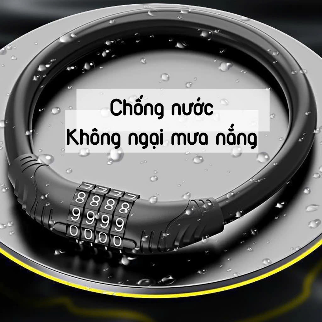 Ổ KHÓA DÂY XE ĐẠP 4 MÃ SỐ - Khóa Xe Đạp Mini Đổi Mã Linh Hoạt,Khóa Dây Chống Trộm Hiệu Quả Bảo Vệ Xe An Toàn