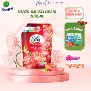 Túi Nước Xả Vải Celia Hương Đắm Say túi 2.4L, Xả mềm vài lưu hương THƠM LÂU