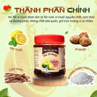 TẮC XÍ MUỘI, MỨT CỐT PHA TRÀ TẮC GIẢM CÂN THANH NHIỆT ĐẸP DA GIẢI KHÁT  GIÀU VITAMIN, BÙ NƯỚC CHO MÙA HÈ-  HƯƠNG VỊ XANH