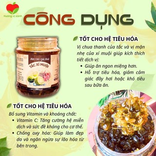 TẮC XÍ MUỘI, MỨT CỐT PHA TRÀ TẮC GIẢM CÂN THANH NHIỆT ĐẸP DA GIẢI KHÁT  GIÀU VITAMIN, BÙ NƯỚC CHO MÙA HÈ-  HƯƠNG VỊ XANH