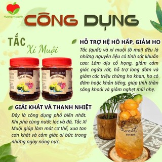 TẮC XÍ MUỘI, MỨT CỐT PHA TRÀ TẮC GIẢM CÂN THANH NHIỆT ĐẸP DA GIẢI KHÁT  GIÀU VITAMIN, BÙ NƯỚC CHO MÙA HÈ-  HƯƠNG VỊ XANH