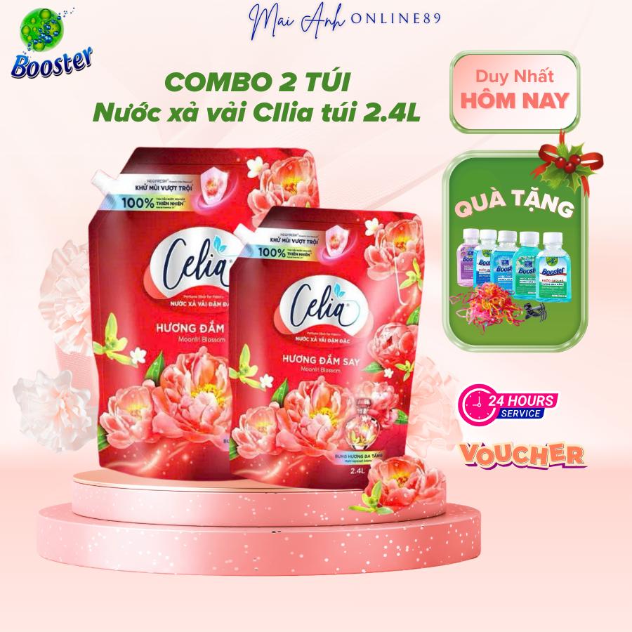 TÚI Nước Xả Vải Celia - Hương Đắm Say, Lưu Hương Trên Từng Sợi Vải  2.4L - THƠM LÂU HƠN