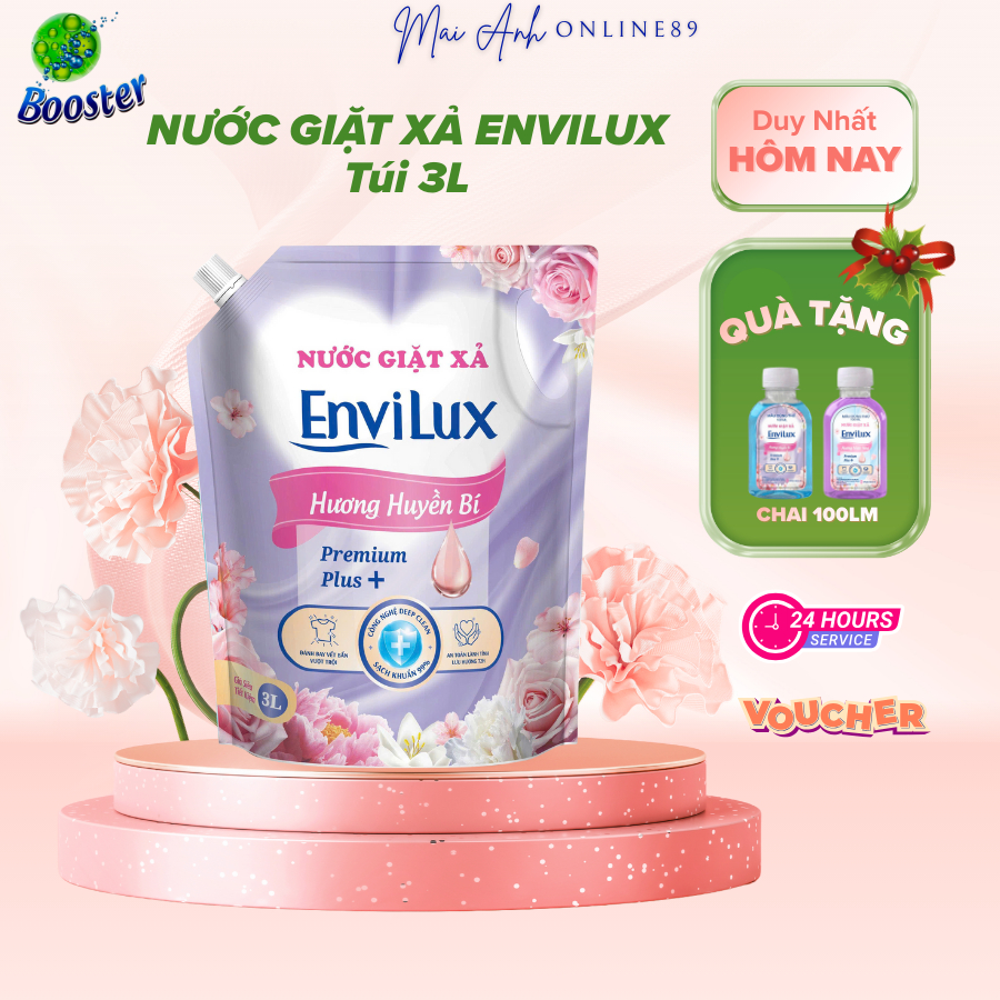 Xả Kho Nước giặt xả Envilux  - Hương huyền bí giặt sạch, thơm lâu, bền màu lưu hương cả ngày